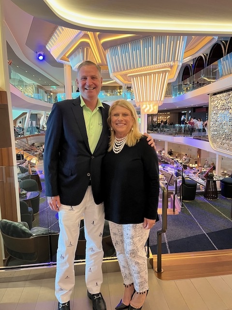 Robert Reiss and Lisa Lutoff-Perlo, CEO Celebrity Cruises, on Celebrity Beyond Inaugural Voyage. While the ship and restaurants are remarkable, the staff anticipates needs in an unparalleled way. Also we cannot forget the one and only Captain Kate!